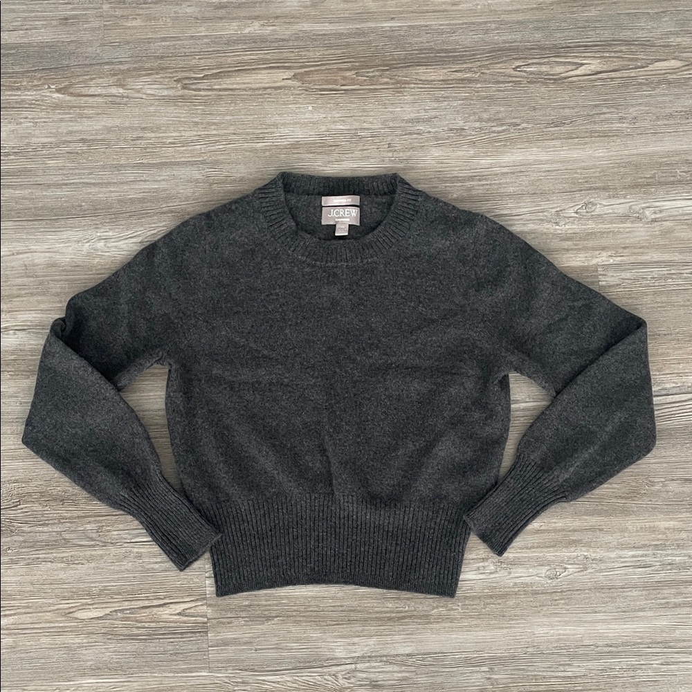 J. Crew Cashmere Charcoal Crew Neck Sweater